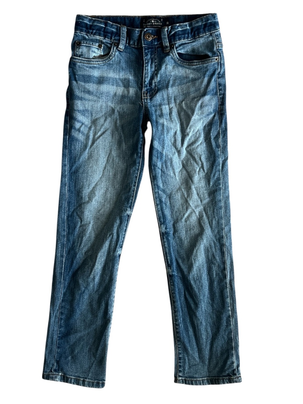 Lucky Brand Kids Washed Blue Straight-Leg Jeans Size 10